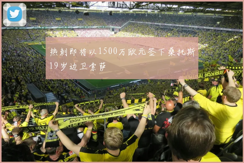 热刺即将以1500万欧元签下桑托斯19岁边卫索萨